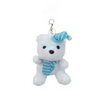 Плюшевый кулон в виде мишки с шарфом, высота 12 см MIC RABBIT - фото