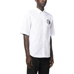 Рубашка с логотипом из хлопка VERSACE JEANS COUTURE, белый - фото 6