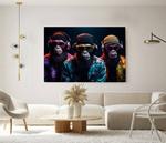 Картина на холсте Hustling Sharks Three Cool Monkey, черный - фото 2