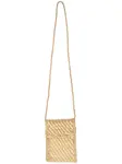 Плетеная сумка через плечо DRAGON DIFFUSION, золотой - фото