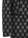 Philipp Plein шерстяной блейзер с монограммой, черный - фото 2