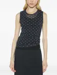 Топ в горох Maison Kitsuné, черный - фото 3