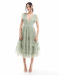 Платье невесты Madison Dusty Sage Green Midi от Lace & Beads - фото