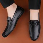 Гоммино Лоферы Мужские Черные/Серые с подвеской быка - фото 7