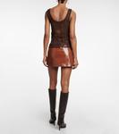 Деконструированный топ с элементами вязания крючком Acne Studios, Chocolate Brown - фото 3