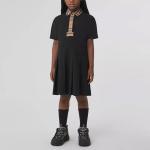 Детское платье Burberry Kids, цвет Black - фото 3