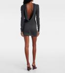 Мини-платье Rayne из шелка и кашемира Aya Muse, Charcoal - фото 3