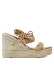 Эспадрильи Manebi Hamptons Two Braided Bands Wedge Espadrilles M 1.1, бежевый - фото