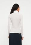 Топ Samsøe Samsøe SONNET T NECK, Pumice Stone/Off-White - фото 3