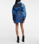 Мини-юбка из денима в стиле пэчворк See By Chloé, синий - фото 3