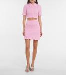 Хлопковая плиссированная мини-юбка Miu Miu, Rosa - фото 2