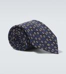 Шелковый галстук с принтом Charvet, Blue Gold - фото