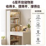 Угловой стол Naijia 100 см из массива дерева с полками двойной ящик глубокий орех - фото 5