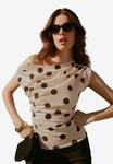 Блуза Friends Like These REGULAR FIT OFF THE SHOULDER , Black Spot/Beige - фото