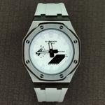 Часы Casio G-Shock Analog-Digital 2100 Series, ремешок фторэластомер, арт. GA-2100-7A7, белый - фото 4