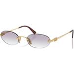 MIU MIU Солнцезащитные очки с круглой оправой, Gold - фото 3