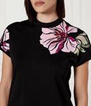 Футболка Marc Cain с цветами, черный - фото 4