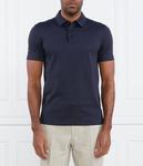 Футболка поло мужская Boss облегающего кроя однотонная, синий - фото