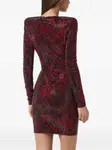 Платье мини со змеиным принтом Philipp Plein, красный - фото 3