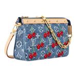 LOUIS VUITTON Сумка-кошелек Takashi Murakami Cherry в джинсовом монограмме - фото 2