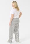 Брюки Kaffe Curve Trousers, Chalk Black Deep Stripe/White - фото 3