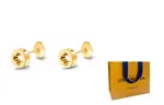 LOUIS VUITTON Серьги-гвоздики Lv Empreinte Yellow Gold - фото 3