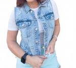 Все вибрации джинсовая жилетка в синем RISEN - фото 2