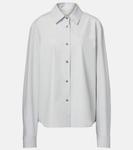 Агро хлопковая сорочка из поплина Khaite, Ice Blue - фото