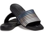 Сандалии Crocs Miami Slide Sandals, цвет Metallic Black - фото