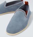 Замшевые мокасины Venice Walk Loro Piana, Brisk Blue - фото 3