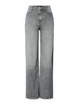 Джинсы с широкими штанинами PIECES PCSilke, Grey Denim - фото
