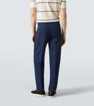 Льняные и хлопковые брюки-чиносы Slowear, темно-синий - фото 4