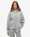 Толстовка с капюшоном на молнии Superdry, Dark Grey/Mottled Grey - фото 3