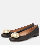 Кожаные балетки Sphera Gianvito Rossi, черный - фото 3