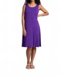 Бамбуковое фиолетовое короткое платье-майка Sympli - фото