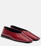 Балетки из кожи с декоративными элементами Jil Sander, Cedar Red - фото