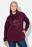 Толстовка Ulla Popken Sweatshirt, Dark Claret/Berry - фото