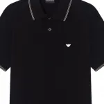 Мужская поло EMPORIO ARMANI, черный - фото 3