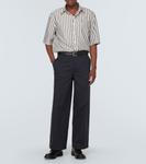 Полосатая рубашка оверсайз Acne Studios, черный - фото 2