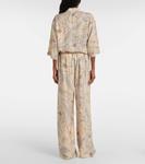 Широкие брюки с цветочным принтом Dries Van Noten, синий - фото 3