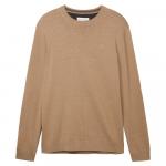 Свитер Tom Tailor 1038426 Basic Knit Crew Neck, бежевый - фото
