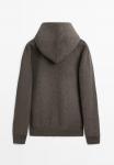 Толстовка Massimo Dutti Zip-up sweatshirt, Brown - фото 6