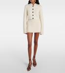 Мини-юбка из шелка и кашемира Darrion Khaite, кремовый - фото 2