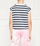 Футболка детская Guess свободного кроя в полоску, белый - фото 4