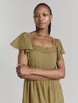 Платье Ghost Renee Tiered, оливковый - фото 3