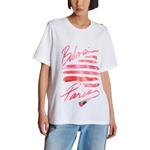 Футболка с принтом помады BALMAIN, белый - фото 4