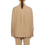 Рубашка с острым воротником Wool JIL SANDER, хаки - фото 4