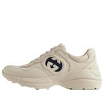Кроссовки rhyton 'interlocking g - ivory blue' Gucci, белый - фото
