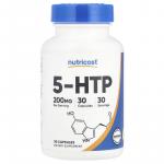 Nutricost, 5-HTP, 200 мг, 30 капсул - фото