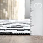 Ковер с современным дизайном в виде ромбов nuLOOM, 91x152 см, черный - фото 3